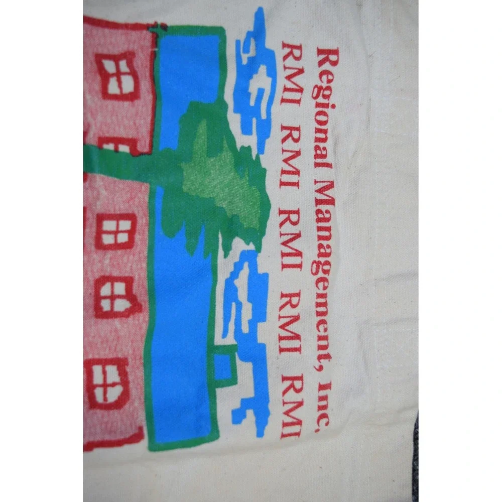 Regional Management Inc Canvas Tote Bag 13x13 Kids School Shopper Shop FLAWS RMI
